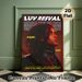 Hip-hop Artist Luv Resval Painting Poster, Moody Red-hued Portrait Poster, Stylish Music-themed Wall Decor Suitable For Bedroom, Music Studio, Living_maomaolike.com
