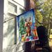 Chocolate Toy Poodle Christmas Reindeer House Flag Large Porch Sleeve Pole Decorative Outside Yard Banner Artwork Wall Hanging, Polyester, House Size, Multicolor_maomaolike.com