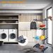 Clothes Drying Rack Rolling Collapsible Laundry Dryer Hanger Stand Rail Shelve Wardrobe Clothing Drying Racks W/ Dual Side Wings_maomaolike.com