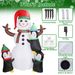 5.9FT Christmas Inflatable Outdoor Decoration Snowman Penguin Blow Up Yard Decoration With LED Light Built-in Air Blower For Winter Holiday Xmas Garden_maomaolike.com