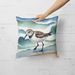 Sanderling Racing The Tide Throw Pillow Machine Washable, Indoor Outdoor Decorative Pillow For Couch, Bed Or Patio, 18Hx18W_maomaolike.com