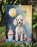 White Poodle Happy Birthday Garden Flag Mailbox Flag Decorative Yard Flag Banner Outside Patio Artwork Yard Flower Beds, Garden Size, Multicolor_maomaolike.com