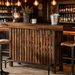 Home Bar Unit, Modern 2-Tier Bar Table With Footrest_maomaolike.com
