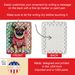 Pug Christmas Porcelain Ornament Christmas Tree Hanging Decorations For Home Christmas Holiday, Rectangle, Gift, Multicolor_maomaolike.com