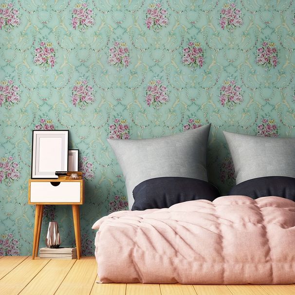 Self-Adhesive Peony Pink Bedroom Cozy Pastoral Floral Wallpaper Internet Celebrity Background Wall Waterproof Decorative_maomaolike.com