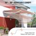 VEVOR Manual Retractable Awning, 12 X 10 Ft Outdoor Patio Awning Retractable Sun Shade, Water-Resistant Polyester Patio Door Window Awning Sunshade Shelter With Crank Handle For Backyard, Balcony_maomaolike.com
