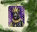 Black German Shepherd King Of Mardi Gras Porcelain Ornament Christmas Tree Hanging Decorations For Home Christmas Holiday, Rectangle, Gift, Multicolor_maomaolike.com