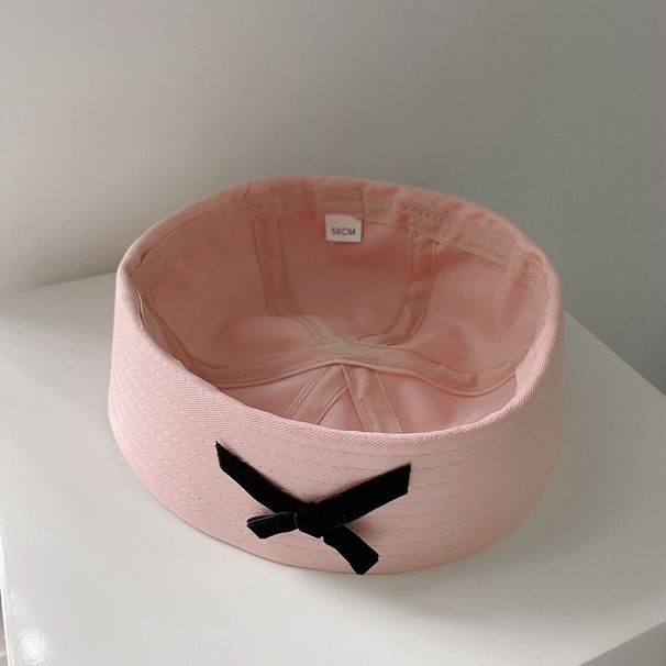 Hot Sale Sweet Bowknot Bow Dome Flip Eaves Sailor Hat JK Beret Cosplay Navy Cap Ladies_maomaolike.com