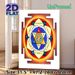 Rama Yantra Painting Poster, Vibrant Traditional Sacred Mandala Poster, Intricate Sanskrit-inscribed Spiritual Artwork, Suitable For Meditation Space_maomaolike.com