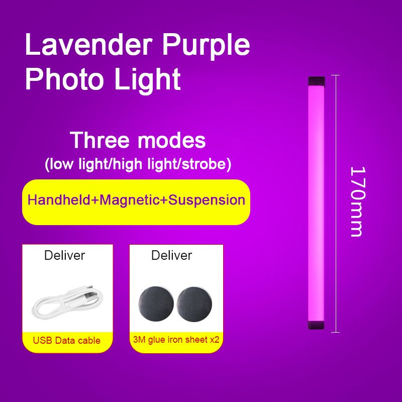LED Video Wand Handheld Hanging Fill Photography Rechargeable Bedside Lamp Light Stick For Vlog Live Streaming_maomaolike.com