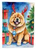 Chow Chow Christmas Reindeer House Flag Large Porch Sleeve Pole Decorative Outside Yard Banner Artwork Wall Hanging, Polyester, House Size, Multicolor_maomaolike.com