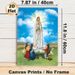Our Lady Of Fatima Religious Painting Poster, Serene Realistic Sacred Scene Poster, Calming Spiritual Artwork With Praying Figures, Ideal For Home Or_maomaolike.com