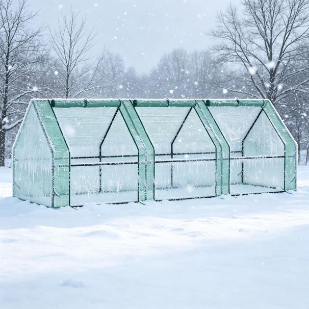 9' X 3' X 3' Portable Mini Greenhouse Outdoor Garden With Large Zipper Doors And Water/UV PE Cover_maomaolike.com