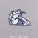 Sea Wave Embroidered Patches For Clothing Thermoadhesive Shark Patch On Clothes Fusible Iron On Appliques On Backpacks/Hats DIY_maomaolike.com