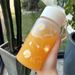 480ml Bottles Small Daisy Frosted Plastic Kawaii Direct Drinking Tea Portable Travel Sports Creative Water Cup_maomaolike.com