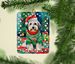 Tibetan Terrier Christmas Porcelain Ornament Christmas Tree Hanging Decorations For Home Christmas Holiday, Rectangle, Gift, Multicolor_maomaolike.com