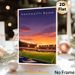 Kenilworth Road Football Stadium Painting Poster, Vibrant Sunset-toned Stylized Stadium Scene Poster, Eye-catching Sports-themed Decor Ideal For Home_maomaolike.com