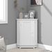 Bathroom Cabinet Triangle Corner Storage Cabinet With Adjustable Shelf Modern Style MDF Board_maomaolike.com