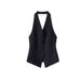 Women's Clothing Halter neck suit vest vest spring new top design niche temperament sleeveless waistcoat_maomaolike.com