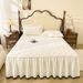2025 New Thickened Quilted Skirt Style Cover Single Piece Floor-Length Hem Non-Slip 1.5m 1.8m Bed Fitted Sheet_maomaolike.com