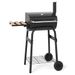 Barrel Charcoal Grill With Foldable Side Table And Thermostat_maomaolike.com