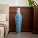 39-Inch Tall Standing Designer Floor Vase - Durable Artificial Rattan - Elegant Two-Tone Dark Brown Finish - Ideal Decor Accent For Living Room, Bedroom, Entryway - Stylish Home Decor Statement Piece_maomaolike.com