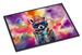 Hippie Animal Raccoon Doormat Front Door Mat Indoor Outdoor Rugs For Entryway, Non Slip Washable Low Pile, 24H X 36W_maomaolike.com