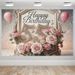 55th Birthday Party Backdrop - 2D Flat Polyester Banner With Roses, Diamonds, Balloons, Wall Hanging Photo Props, Party Decor_maomaolike.com