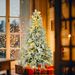 6FT Pre-Lit Spruce Snow Flocked Christmas Tree, Artificial Hinged Xmas Tree With 300 Multi-Color LED Lights, 8 Flashing Modes &790 Snow Branch Tips, Holiday Office Home Décor_maomaolike.com