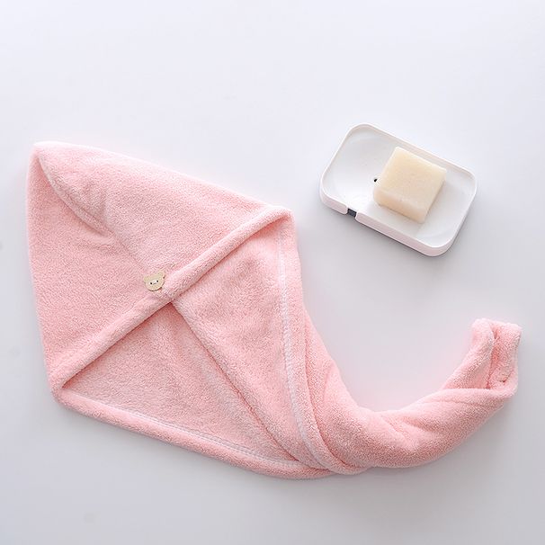 Super Absorbent Coral Fleece Hair Towel Wrap Ultra Soft Thick Quick Dry Bath Cap For Women_maomaolike.com