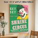 Circus Clown Painting Poster, Vintage Retro Vibrant Shrine Circus Themed Poster, Nostalgic Vintage Circus Artwork For Decorative Display, Ideal For_maomaolike.com