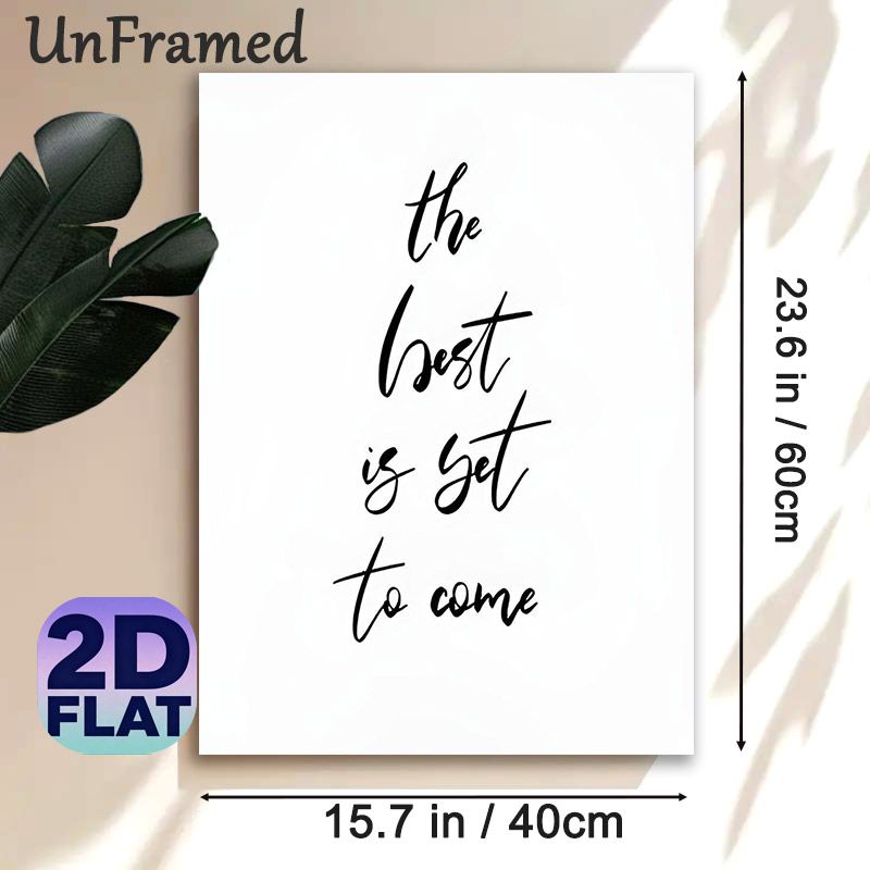 Inspirational Quote Painting Poster, Minimalist Black Calligraphy Style Poster, Uplifting Motivational Message For Living Room, Bedroom And Office_maomaolike.com