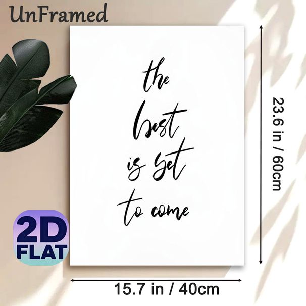 Inspirational Quote Painting Poster, Minimalist Black Calligraphy Style Poster, Uplifting Motivational Message For Living Room, Bedroom And Office_maomaolike.com