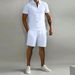 Men's Polo Casual Loose Short Sleeve Shorts Tracksuit_maomaolike.com