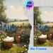 Rustic Countryside Laundry Scene Painting Poster, Warm-toned Impressionist-style Poster, Cozy Pastoral Design With Sunlit Yard, Denim Jackets_maomaolike.com