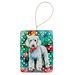 Bedlington Terrier Christmas Porcelain Ornament Christmas Tree Hanging Decorations For Home Christmas Holiday, Rectangle, Gift, Multicolor_maomaolike.com