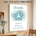 Kawaii Starfish Mindful Breathing Painting Poster, Soft Watercolor Cute Starfish With Inspirational Quotes Poster, Calming Decor Ideal For Bedroom_maomaolike.com