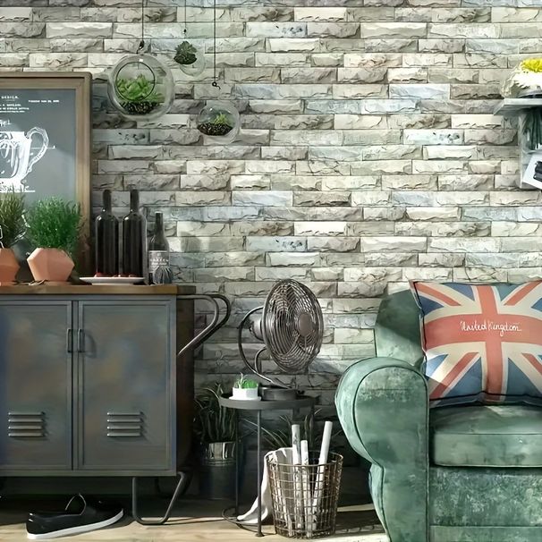 Colorful Self-Adhesive 3D Brick Pattern Restaurant Wallpaper Waterproof Decorative Removable Wall Stickers_maomaolike.com