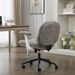 Cross Legged Chair With Flip-up Armrests, Cross Legged Office Chairs With Wheels, Comfy Swivel Chairs With Wide Seat For Women, Adjustable Makeup Vanity Chair For Apartment, Home, Office, Grey_maomaolike.com