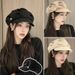 Hot Sale New Pleaed Bere For Women Lady Elegan Solid Color Fla Top Ocagonal Peaked Cap Simple Sof Newsboy Painer Aris_maomaolike.com