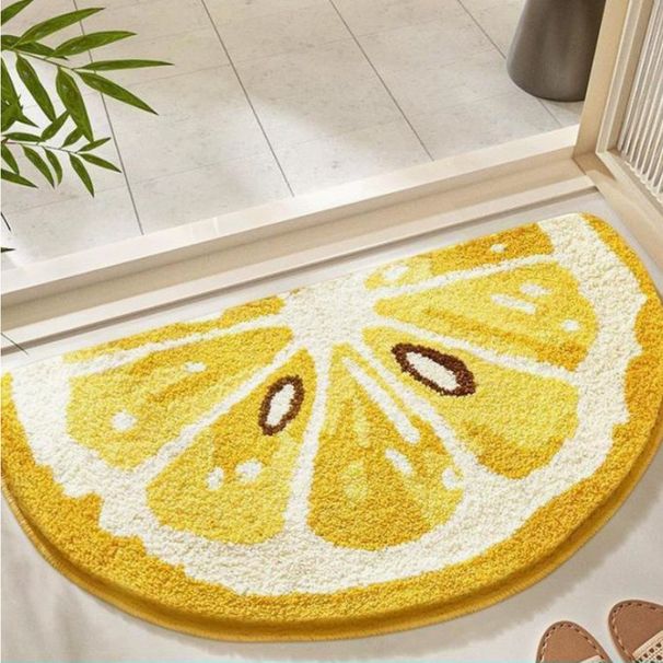 Lemon Fruit Bath Mats Cute Bathroom Rugs_maomaolike.com