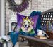 Anatolian Shepherd Dog King Of Mardi Gras Throw Pillow Machine Washable, Indoor Outdoor Decorative Pillow For Couch, Bed Or Patio, 18Hx18W_maomaolike.com