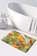 California California Poppies In Watercolor Memory Foam Kitchen Mat Machine Washable Anti-Fatigue Mat Cushion Comfort Bath Mat Or Kitchen Rug_maomaolike.com