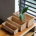 Pulan Desktop Miscellaneous Box Rattan Bathroom Organizer Basket Living Room Remote Control Kitchen Spice_maomaolike.com