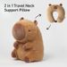 Portable Kawaii Capybara U-shaped 2 In 1 Travel Neck Support Cute Plush Throw Pillow Office Chair Cushions_maomaolike.com