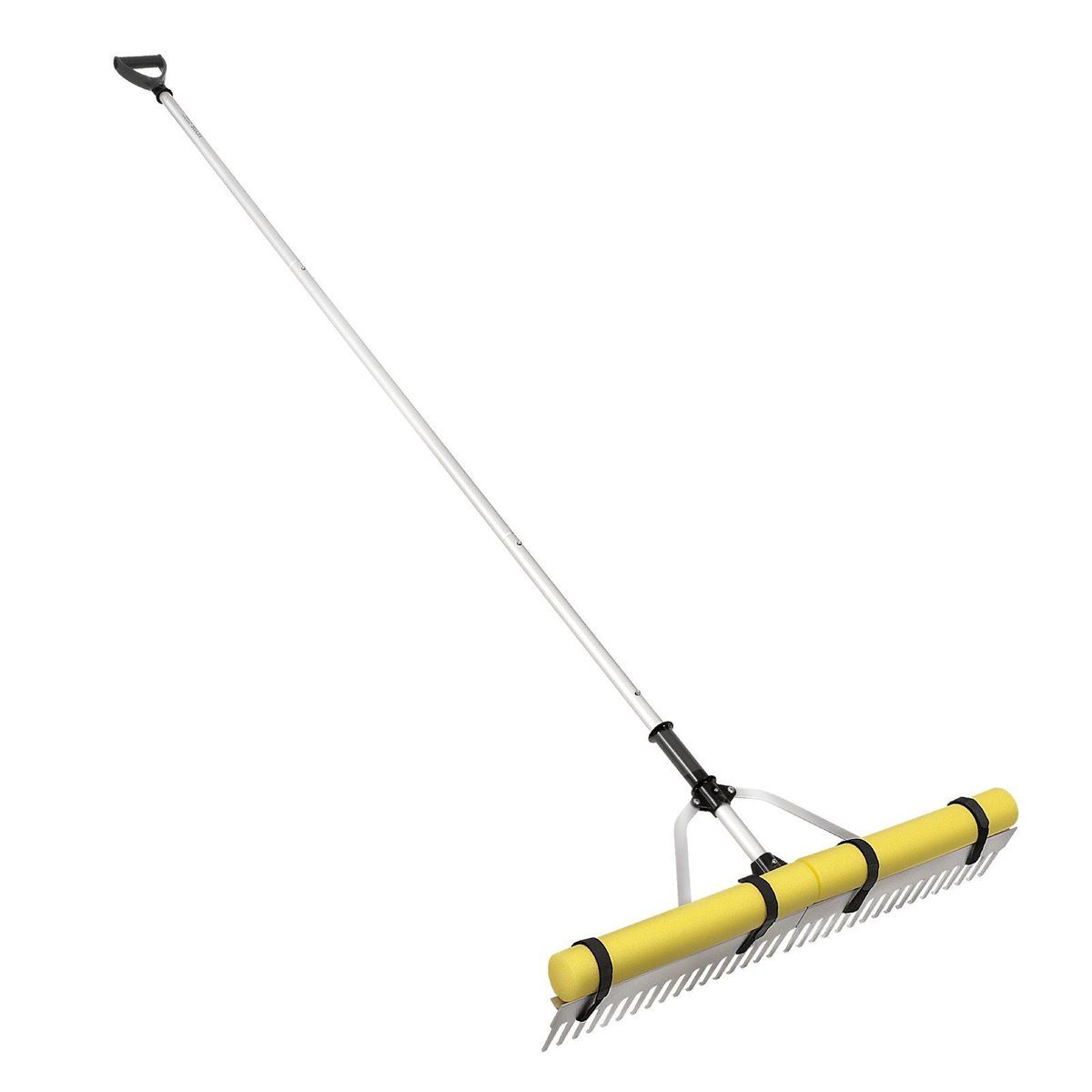 VEVOR Landscape Rake, 36" Head Aluminum Landscape Rake, Lake Rake With 102.36" Adjustable Extension Handle, Rope And Float, For Loosening Soil, Lawn Care, Ing Lake, Garden, Pond_maomaolike.com