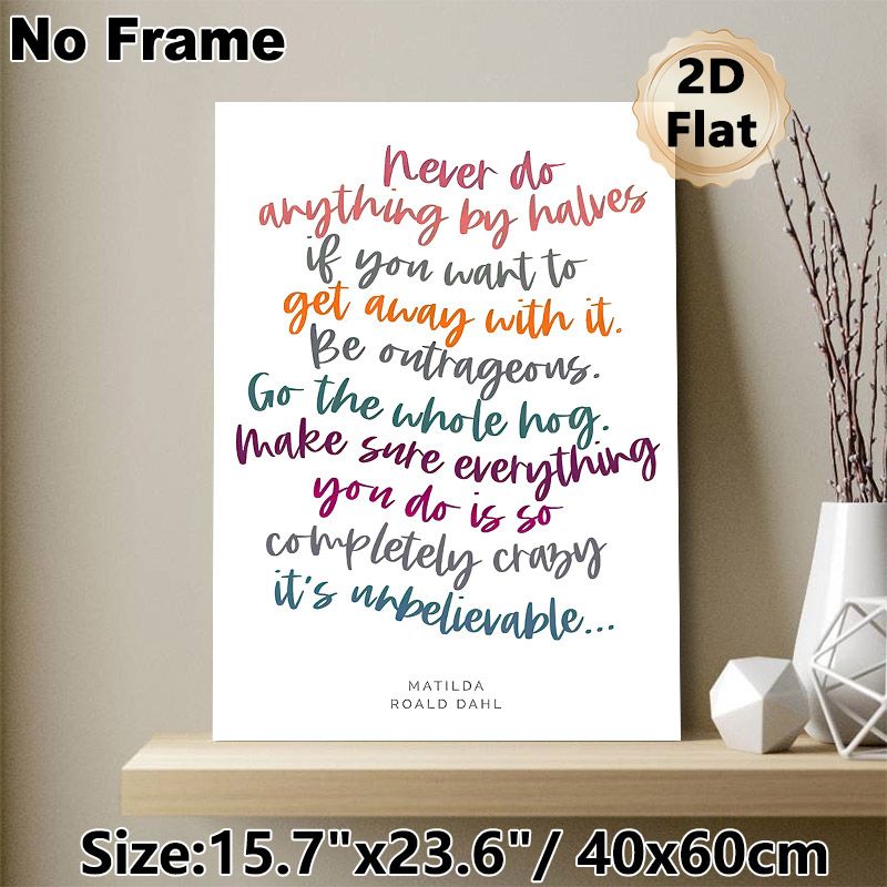 Inspirational Literary Quote Painting Poster, Vibrant Multicolor Hand-lettered Typographic Poster, Motivational Wall Decor Ideal For Home Office_maomaolike.com
