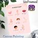 Wudu Chart Painting Poster, Soft Pink Cartoon-style Instructional Poster, Clear Step-by-step Ritual Ablution Guide, Suitable For Home And Religious_maomaolike.com