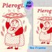 Pierogi Themed Painting Poster, Vintage Red Line Art Poster, Warm Homely Design Featuring Cheerful Lady With Steaming Pierogi Platter, Ideal For_maomaolike.com