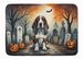 Basset Hound Spooky Halloween Memory Foam Kitchen Mat Machine Washable Anti-Fatigue Mat Cushion Comfort Bath Mat Or Kitchen Rug_maomaolike.com